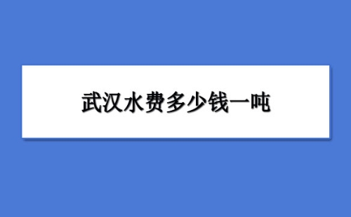 2022年武漢水費(fèi)收費(fèi)標(biāo)準(zhǔn)