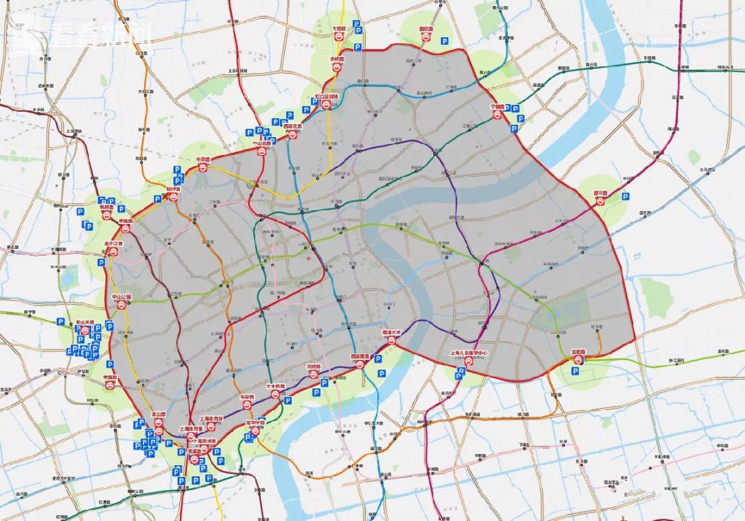 2021上海外牌限行時間和路段 (高架+內環(huán)地面)